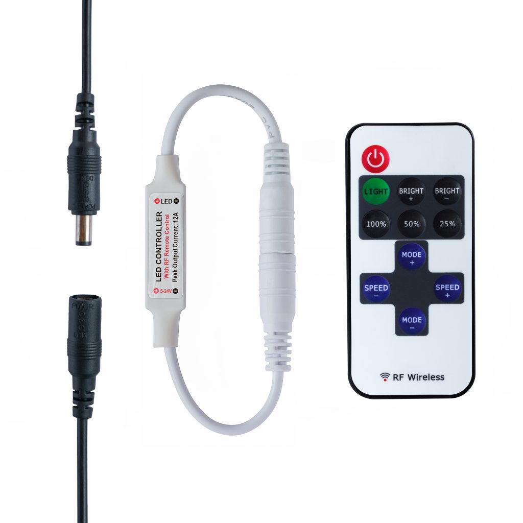 Controlador RF Mini Tira LED Monocolor 12V24V DC+Mando - Neons