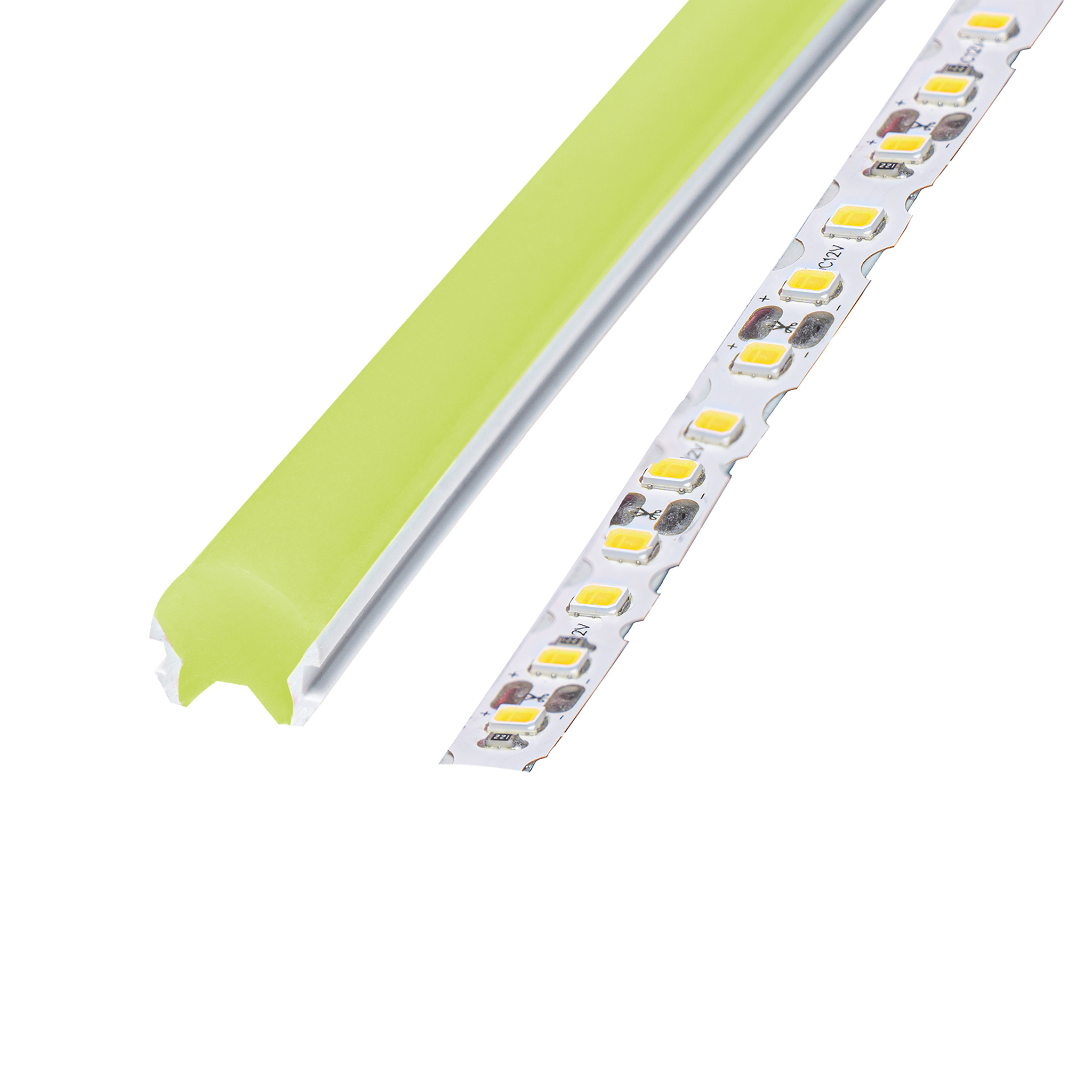 NEON LED flessibile LED flessibile in silicone due pezzi giallo limone,  DC12V, 8 mm